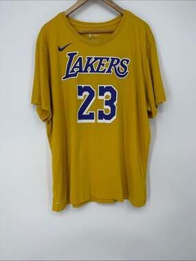 Nike Gold Lakers #23 Short Sleeve Tee
